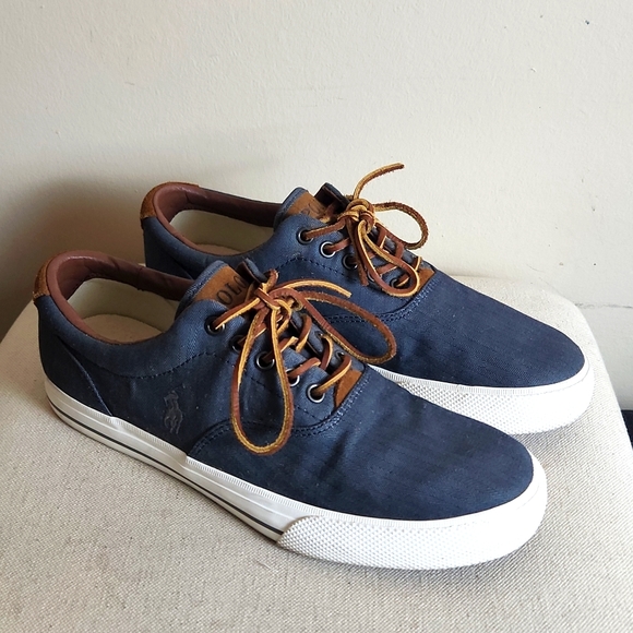 Polo Ralph Lauren Other - Polo Ralph Lauren Vaughn Chambray Suede Sneakers